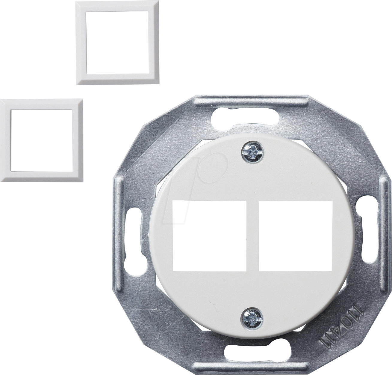 ELSO WDE011701 - Universalanschlusseinheit, 2x RJ45, weiß, Renova, Retro-Design