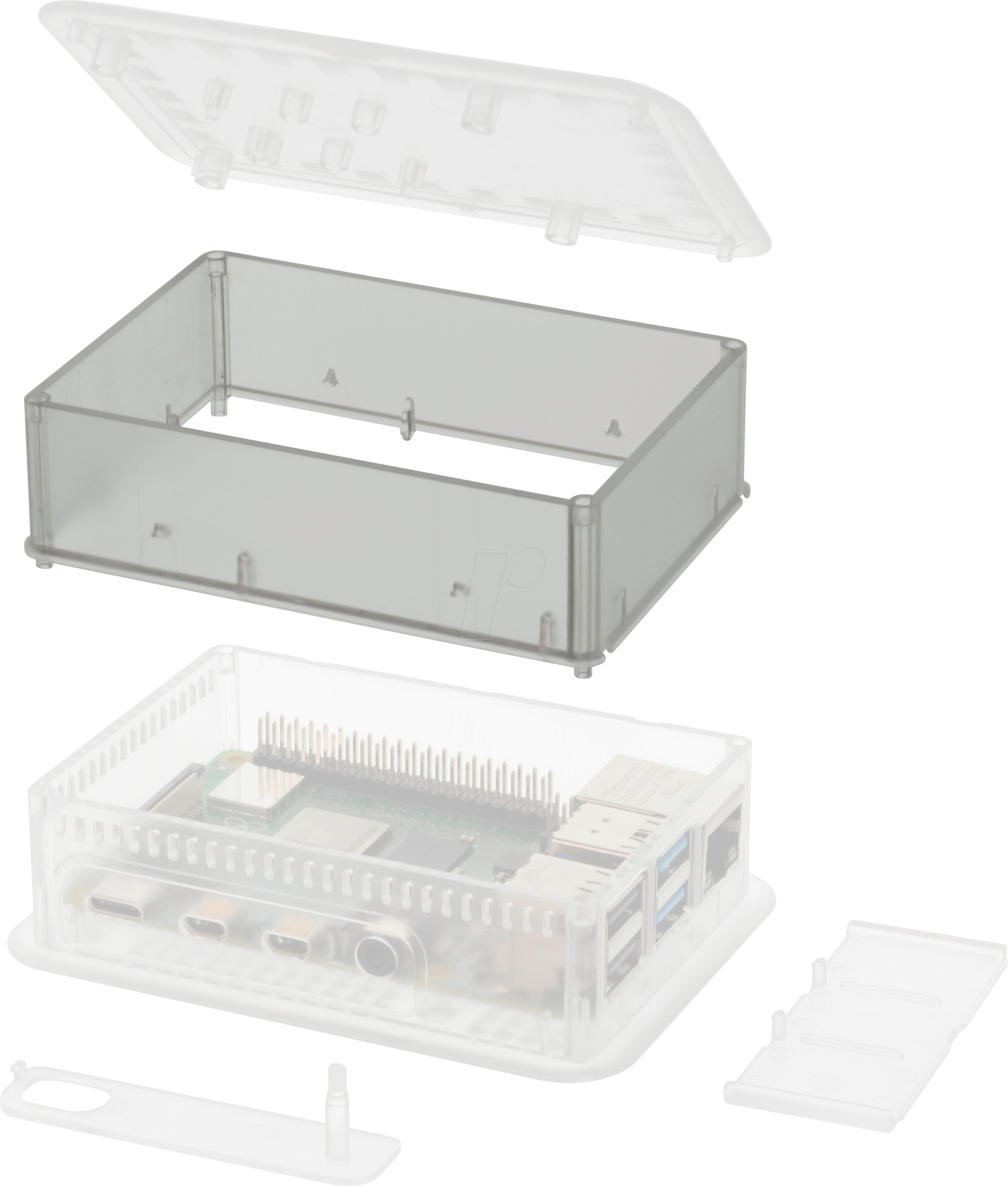 TEK RPI4-SPAC TR - Gehäusezubehör - Wanderhöhung, transparent