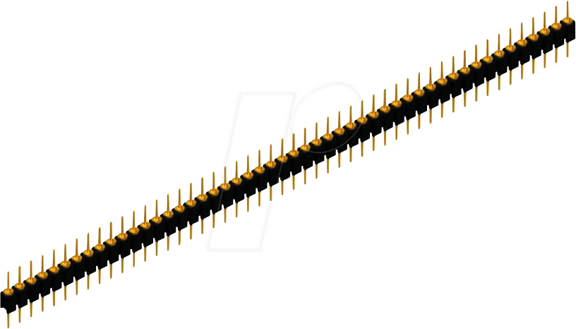 FIS MK05.50G - Stiftleisten 2,54, 1x50, Ø 0,5 mm, vergoldet