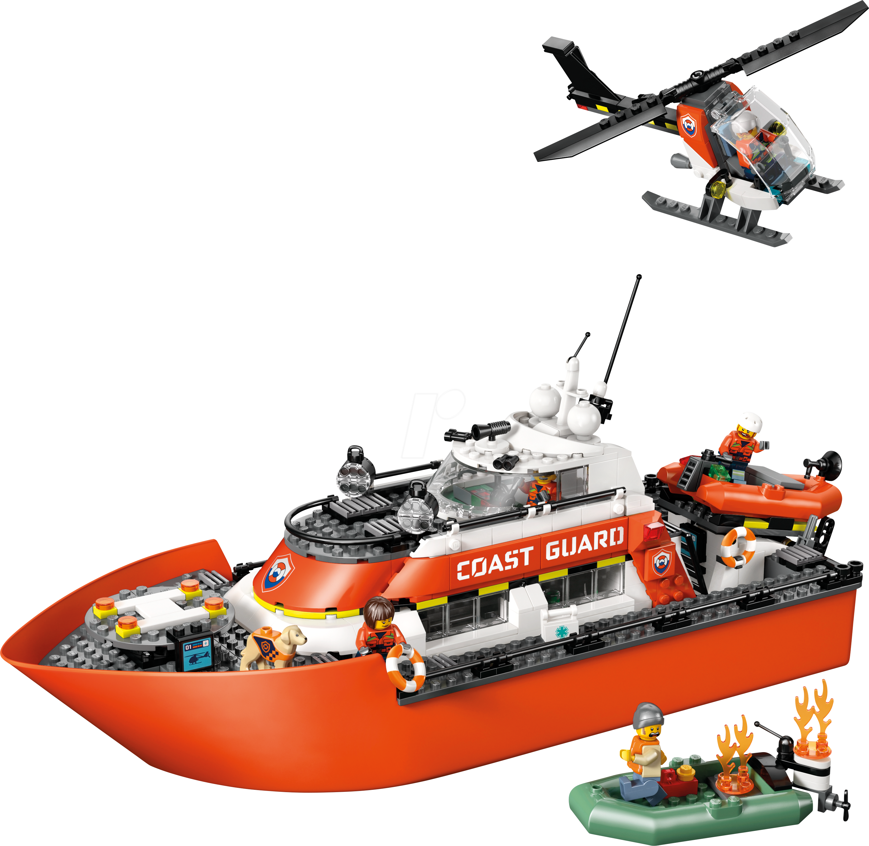 LEGO 60504 - LEGO® City - Rettungsboot der Küstenwache mit Hubschrauber