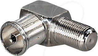 MATR FF19WL - IEC (Coax) Buchse > F Buchse, Winkeladapter