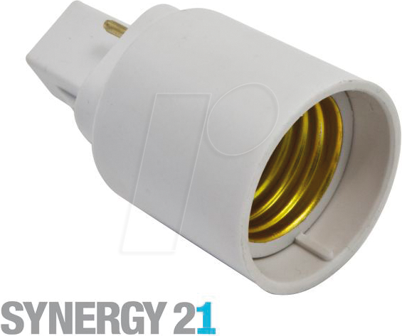 SYN 91248 - Sockeladapter, G24 auf E27, Kunststoff, weiß