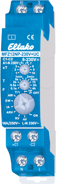 MFZ12NP-230VUC - Multifunktions-Zeitrelais - 1 Schließer, 250V/16A, Analog