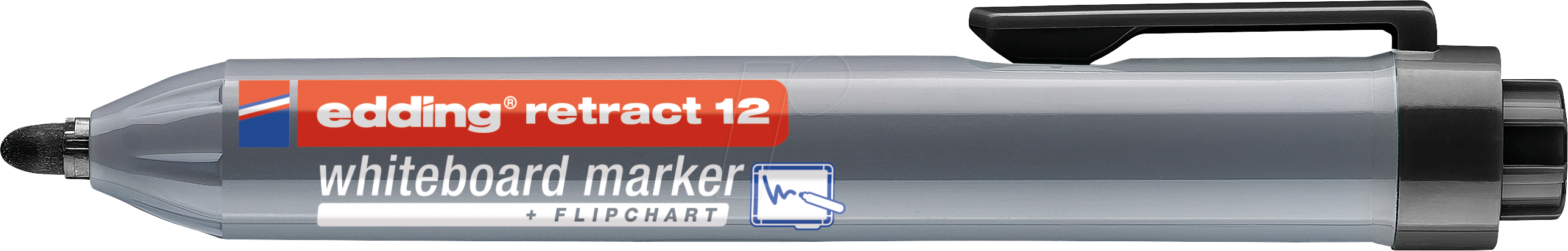 EDDING RET12SW - Whiteboard Marker, 1,5 - 3,0 mm, schwarz
