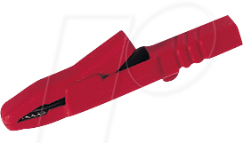 AK 2 RT - Krokoklemme, 4 mm, rot