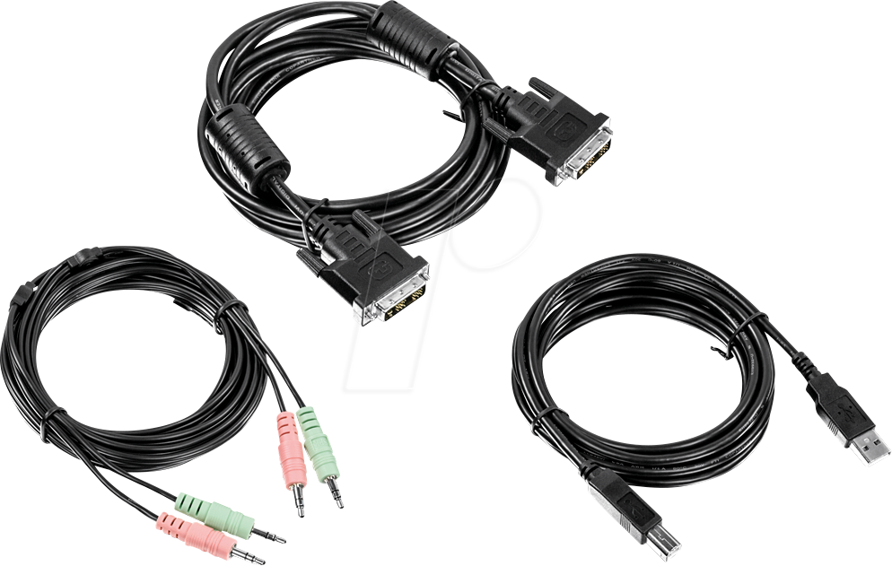 TRN TK-CD10 - KVM Kabel Set, DVI, USB, Audio, 3 m