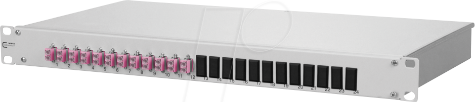 BTR 1502577512-E - OpDAT 19 Zoll, 1HE LWL-Patchfeld,12x LC-D, violett, OM4