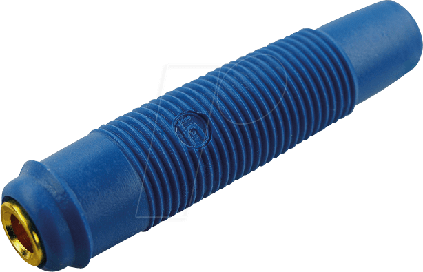 KUN 30 AU BL - Kupplung, 4 mm , bis 2,5mm², vergoldet, blau