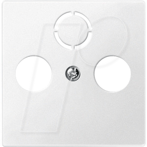 EL SM 297519 - System M, Zentralplatte, Antennendose, polarweiß, edelmatt