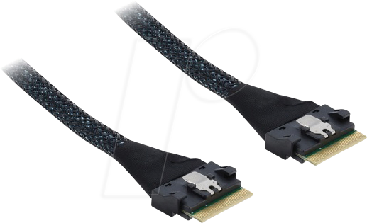 DELOCK 82303 - Slim SAS SFF-8654 8i zu Slim SAS SFF-8654 8i, PCIe 4.0, 0,5 m