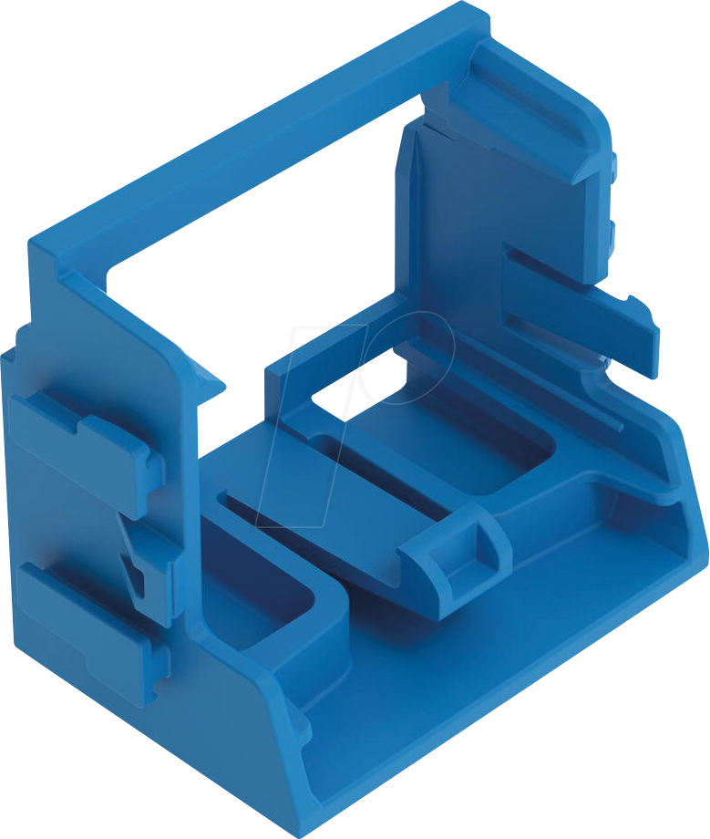 WAGO 221-529-2BL - Befestigungsadapter mit Rastfuß, 10-Leiter, blau