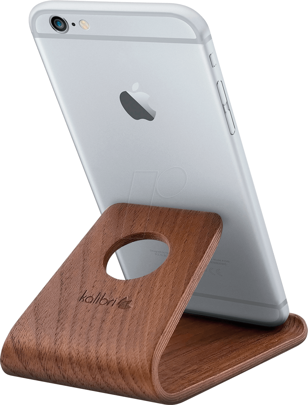 KAL 3456118 - Smartphone Ständer, Walnussholz - Dunkelbraun