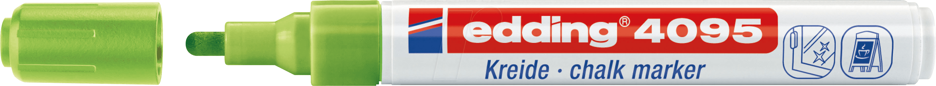 EDDING 4095HGN - Kreidemarker, 2 mm - 3 mm, hellgrün