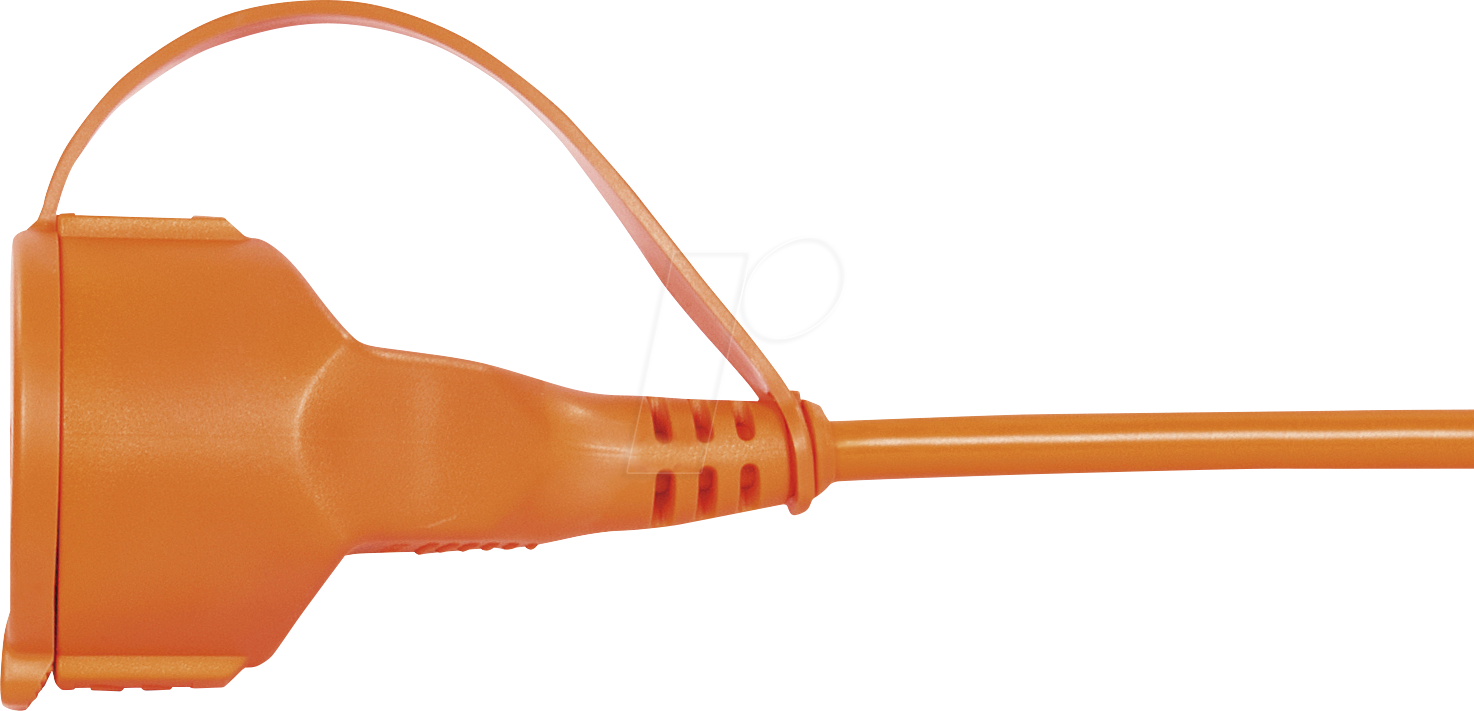 TME NV54-50 - Verlängerungskabel, Schutzkontaktstecker flach, orange, IP54, 50