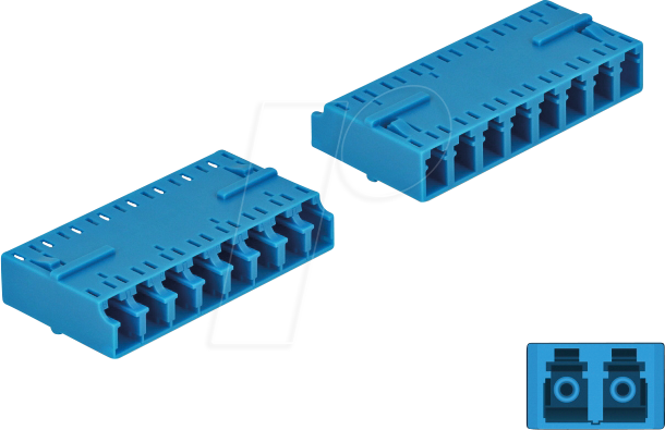 DELOCK 87930 - LWL Kupplung LC / LC Octuplex, blau