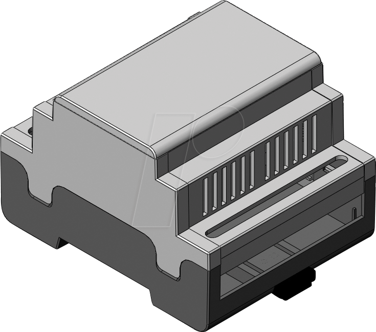 APRA DB4 GBK - Leergehäuse, geschlossen, 72 x 58 x 90 mm, 4 TE