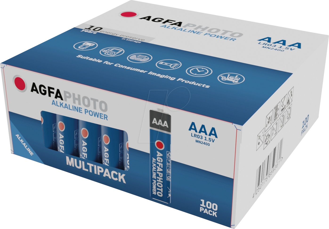 AGFA ALK AAA100 - Power, Alkaline Batterie, AAA (Micro), 100er-Pack