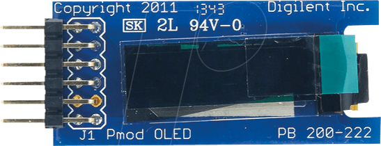 DIGIL 410-222 - Pmod OLED: 128 x 32 Pixel monochromatischer OLED-Bildschirm