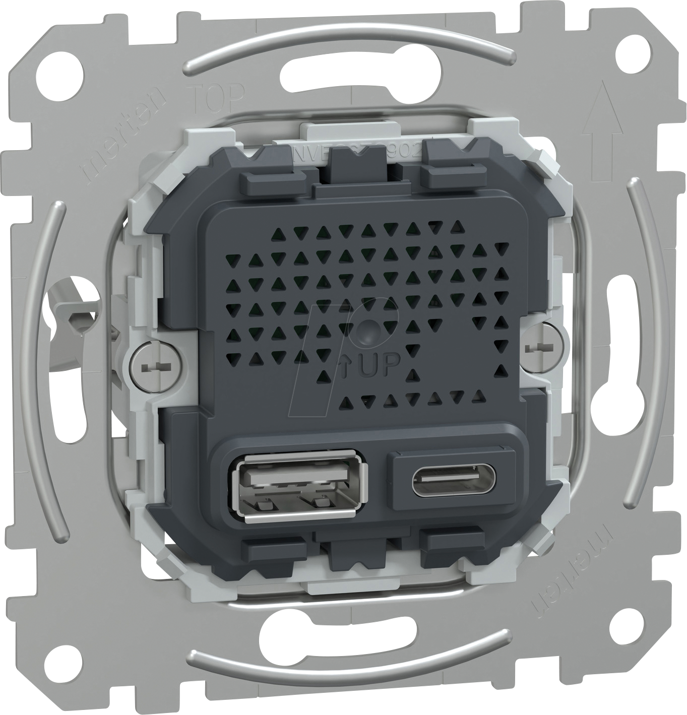 ME MEG4366-0140 - USB Ladestation-Einsatz Typ A+C mit 21 W Ladeleistung