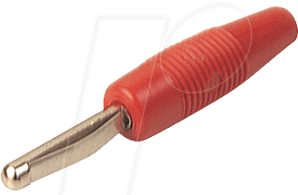 VON 30 RT - Vollkontaktstecker 4 mm, Lötanschluss, rot