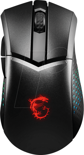 MSI GM51WL - Gaming-Maus (Mouse), USB/Funk/Bluetooth, RGB, schwarz