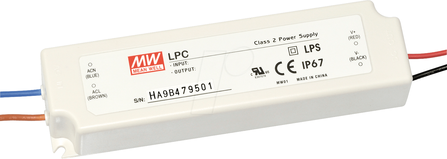 MW LPC-35-1050 - LED-Trafo, 31,5 W, 9 - 30 V DC, 1050 mA