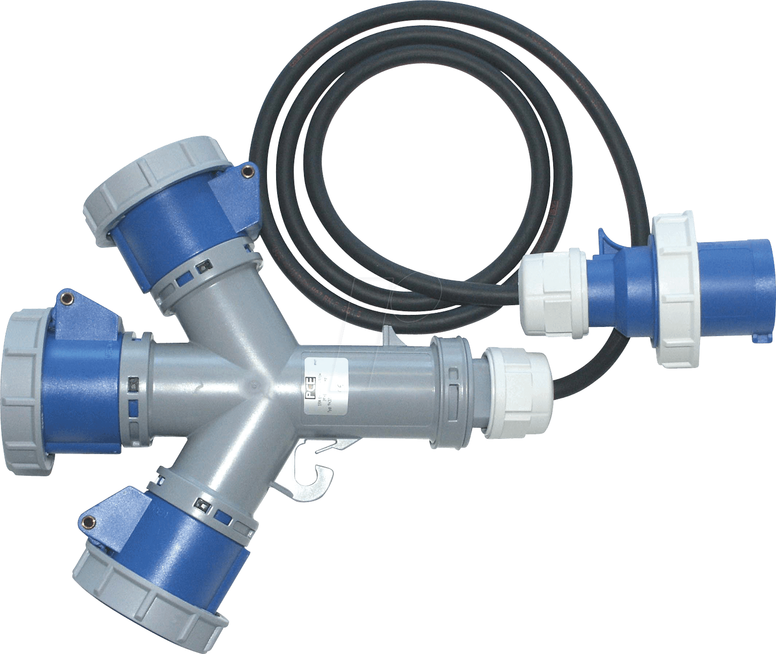 CEE-ADAPTER 1-3C - CEE16-Stecker. auf 3xCEE-Kupplung 230V/16A