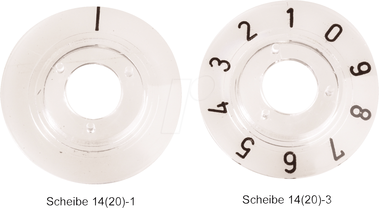 SCHEIBE 14-3 - Zahlenscheibe für Knopf 14, transparent