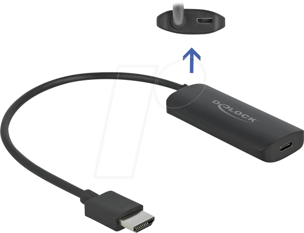DELOCK 64212 - Adapter HDMI-A Stecker > USB-C Buchse, 8K 30 Hz