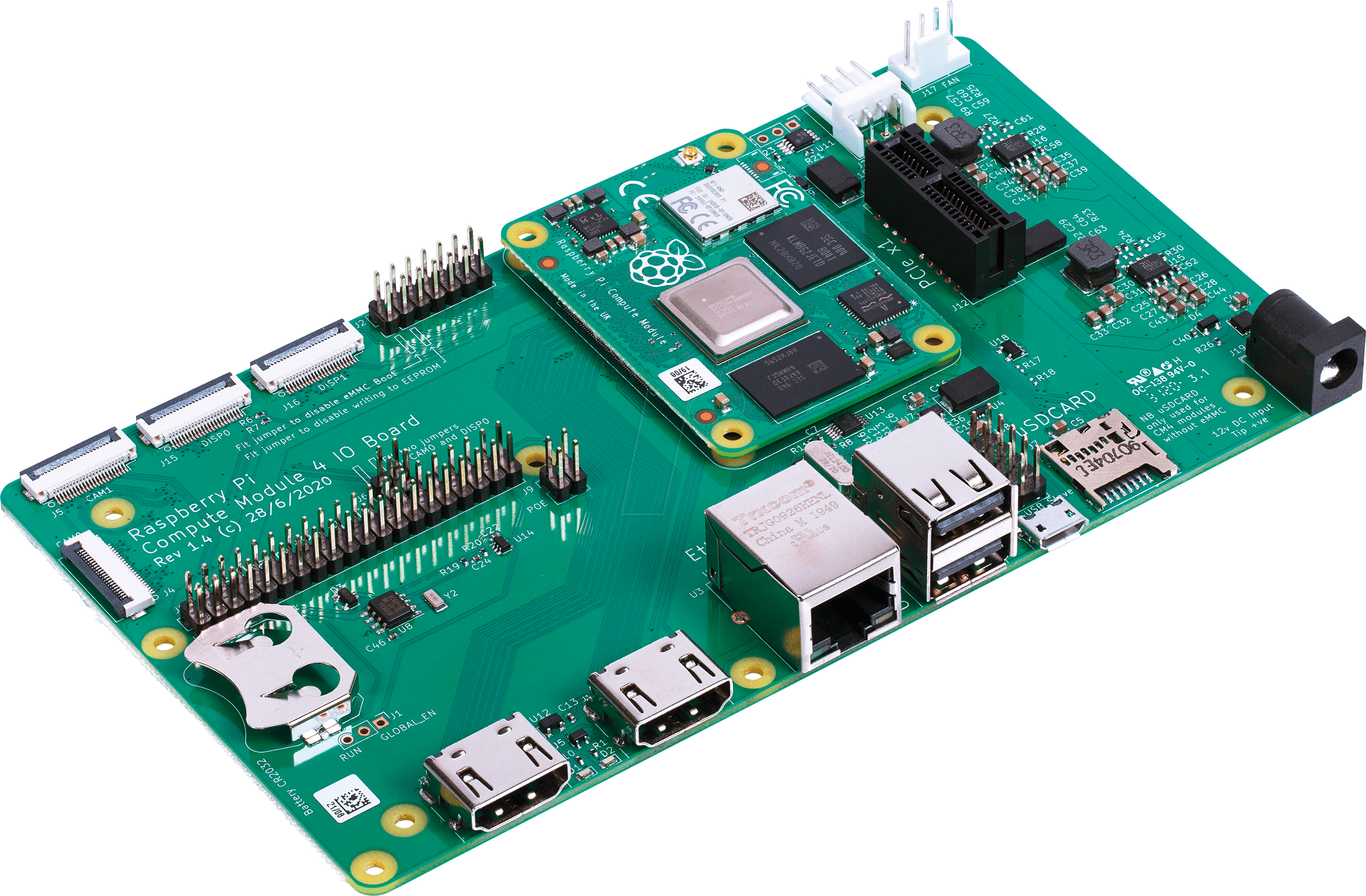 RPI CM4 IO BOARD - Raspberry Pi - Compute Modul 4 IO Board