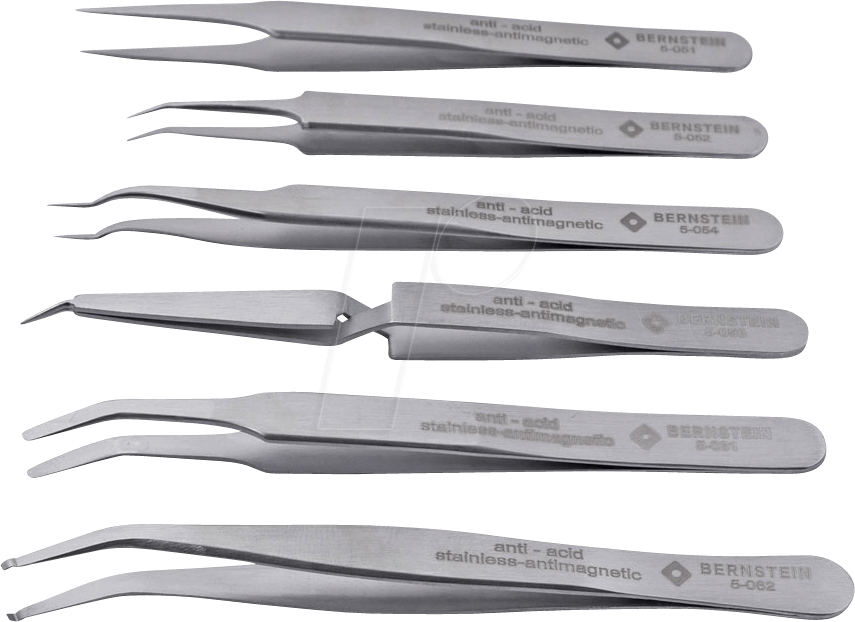 BERN 5 050 ES - SMD-Pinzettensatz, 6-teilig