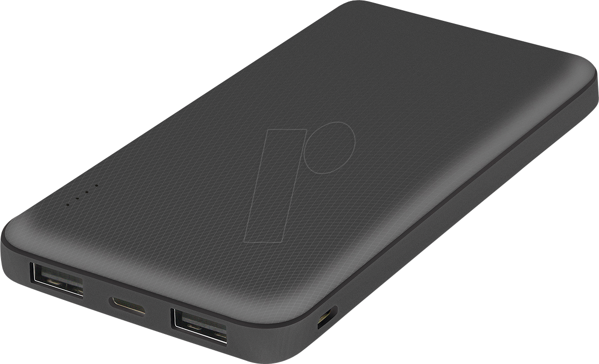 FONTASTIC 262425 - Powerbank, Li-Po, 10000 mAh, USB / USB-C, schwarz