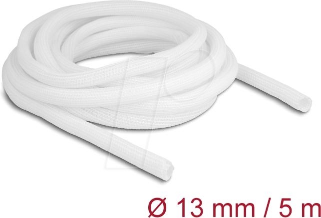 DELOCK 20808 - Geflechtschlauch selbstschließend 5 m x 13 mm weiß