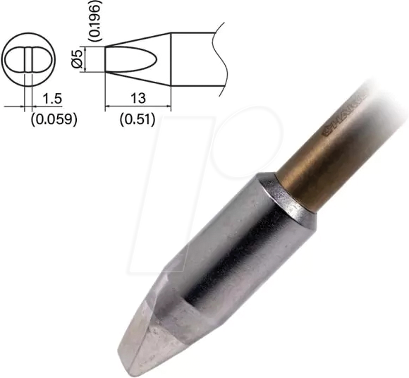 HAK T37-D5 - Aktiv-Lötspitze T37-D5, 5,0 mm, meißel