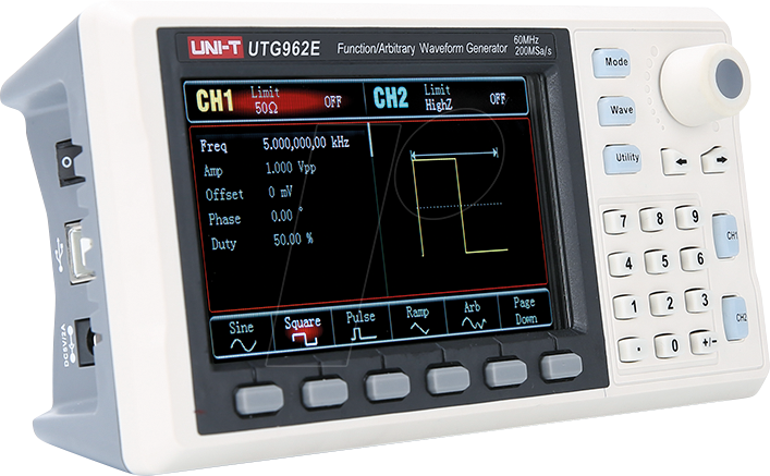UTG 962E - Funktionsgenerator, Sinus-, Rechteck-Signale, 60 MHz