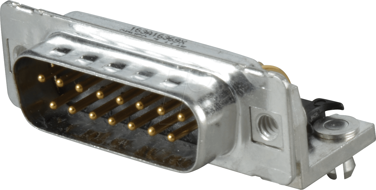 D-SUB ST 15GWC - D-SUB-Stecker,15-polig, gewinkelt, RM 9,4, gedr.