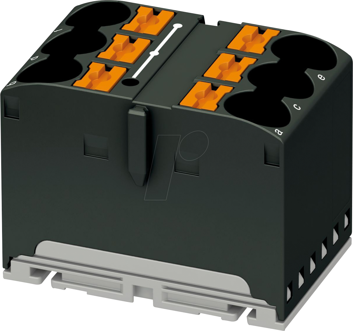 PHOE 1082395 - Verteilerblock PTFIX, 6X10/S, schwarz