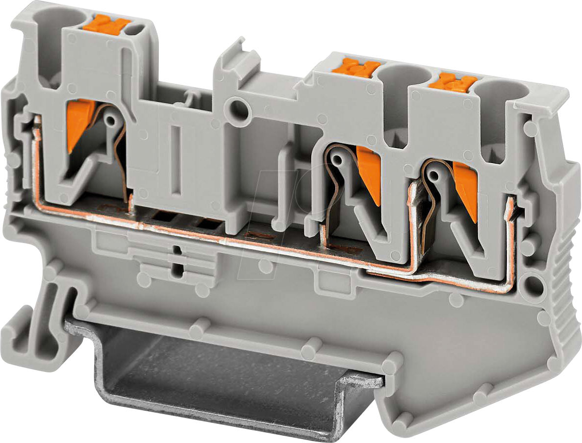 PT 2,5 TWIN - Durchgangsklemme, PT 2,5-Twin grau