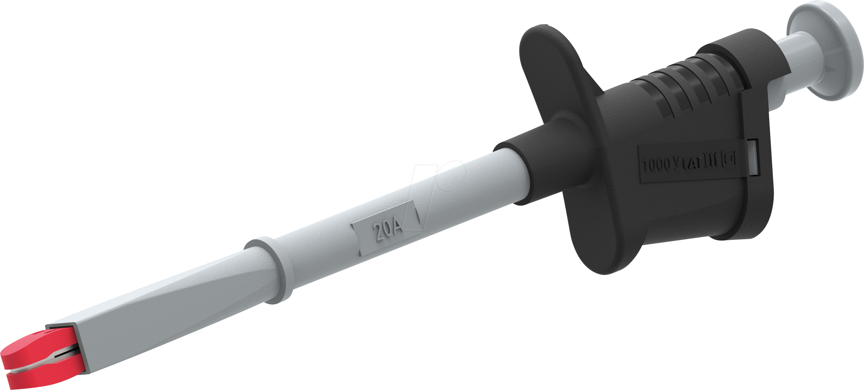 KH 6009-IEC SW - Krokodilklemmen, 11,5 mm, 6 A, schwarz, starr
