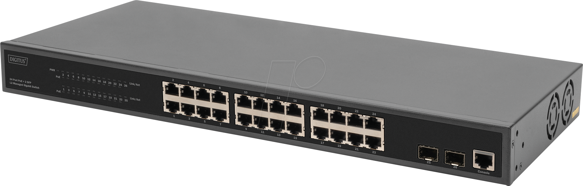 DIGI DN-95359 - Switch, 26-Port, Gigabit Ethernet, SFP, PoE+