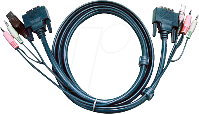 ATEN 2L-7D03UI - KVM Kabel, DVI, Audio, USB, 3 m