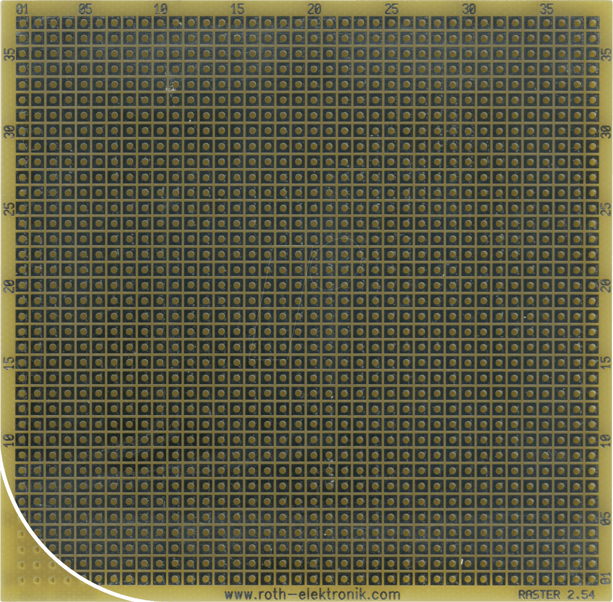 RE 017LF - Laborkarte FR4 RM 2,54 mm 100,97 x 99,06 mm