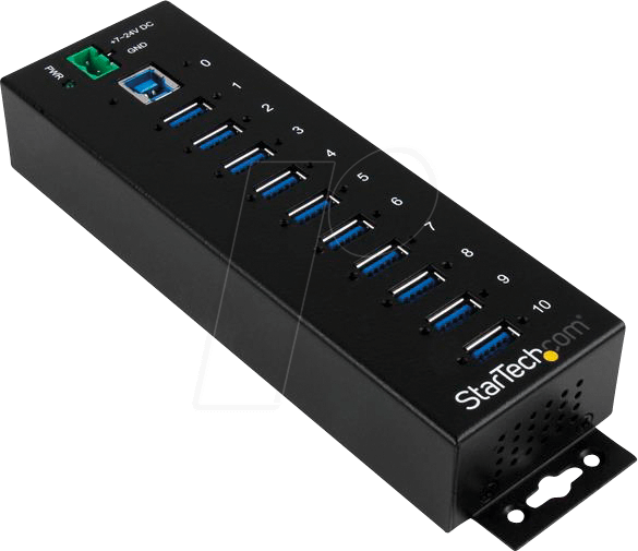 ST 1030USBM - USB 3.0 10 Port Metall-Hub, industriell mit ESD-Schutz