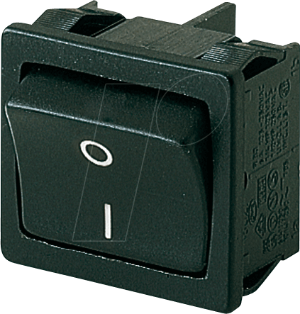 MAR 1802.5103 - Wippschalter EIN - AUS, 2 polig, schwarz