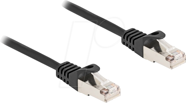 DELOCK 80186 - RJ50 Kabel, Stecker / Stecker, S/FTP, 0,5 m, schwarz