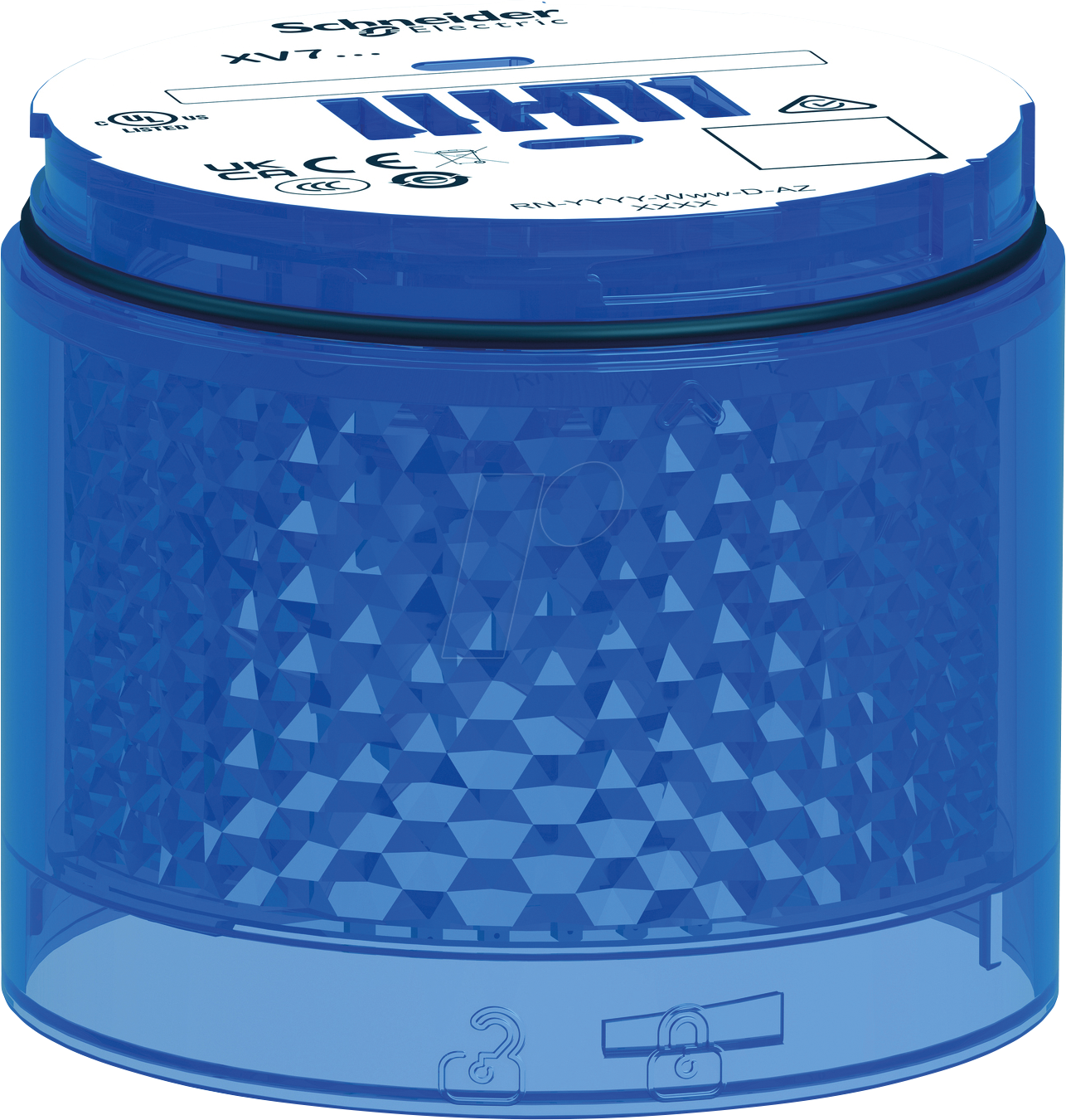 XVB7C66 - Leuchtelement, modular, 70mm, blau, 24V ACDC, Blitzlicht, 2J