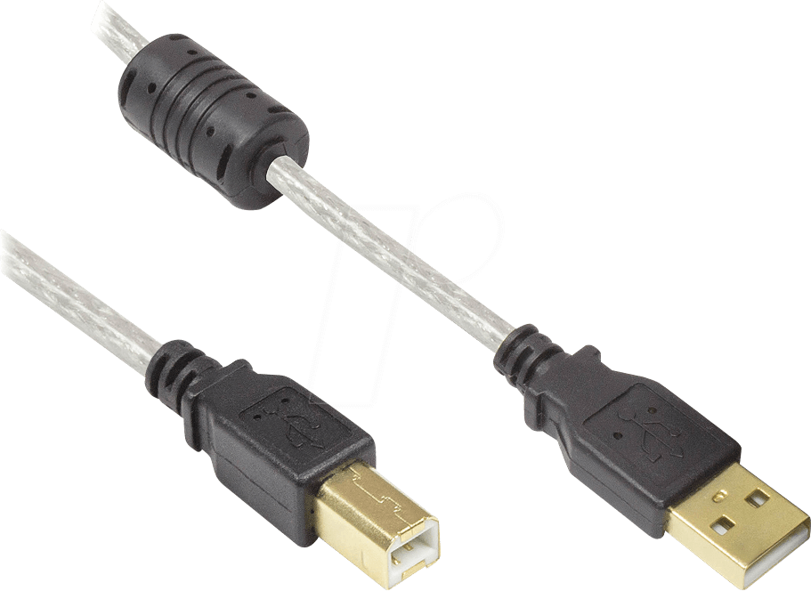 GC 2510-2TQ - USB 2.0 Kabel, A Stecker auf B Stecker, 1,8 m