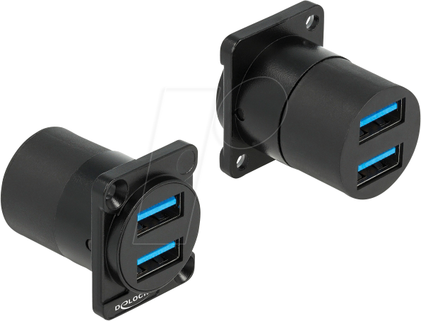 DELOCK 87813 - D-Typ Modul USB 3.2 Gen 1 Typ-A 2 x Buchse / 2 x Buchse