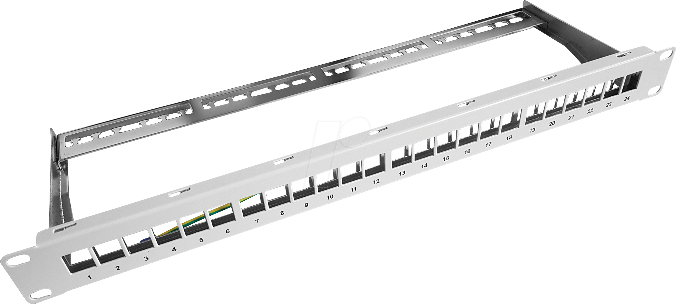TTL 1800-24 - 19'' Patchpanel für 24x Keystonemodule, 1HE, lichtgrau