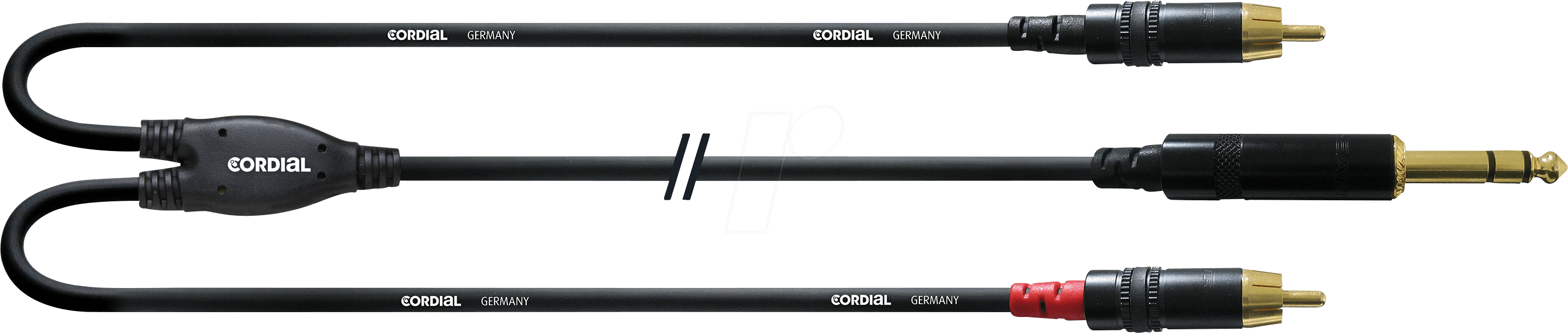 CFY-VCC 1,5 - Y-Adapterkabel, Klinkenstecker auf 2x Cinch, 1,5 m